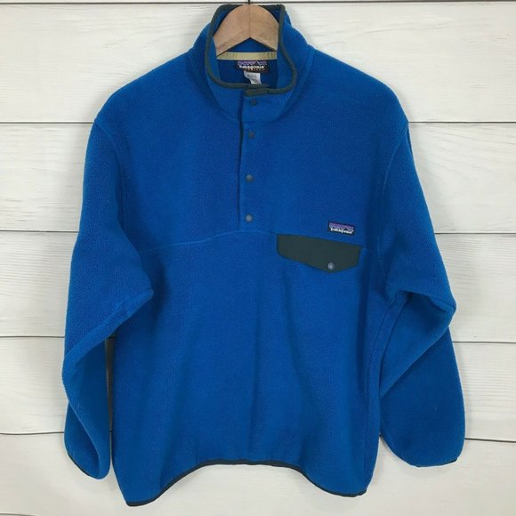 Patagonia Other - Patagonia Men's Medium Synchilla Snap T Pullover Blue Fleece Jacket Outdoor